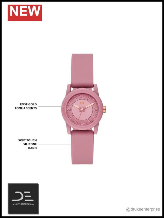 Quartz Analog Watch with Silicone Strap Water Resistant Up to 30m main image 4